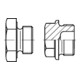 DIN 7604 Vis de fixation avec collerette et tête hexagonale extérieure, ST C M30x1,5 HP-1