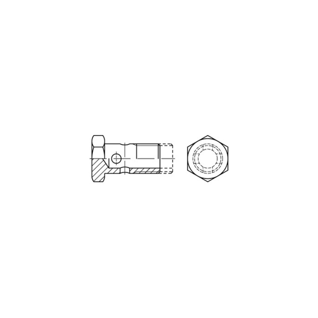 DIN 7643 Hohlschraube St. 12 - 3 M 16 x 1,5 galv. verzinkt