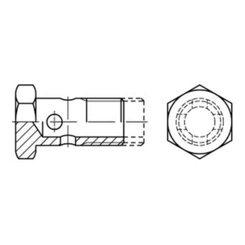 Hohlschraube Stahl verzinkt metrisch DIN 7643 M6 bis M18 