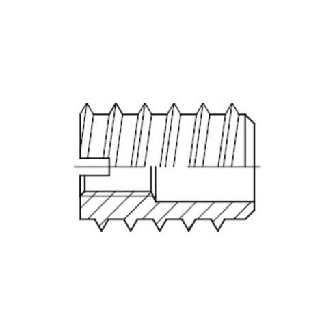 DIN 7965 Einschraubmutter (Schraubdübel), MS M6x20x12 HP
