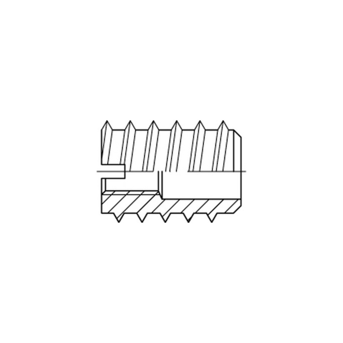 DIN 7965 Einschraubmutter Schraubdübel, Messing