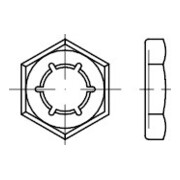DIN 7967 Sicherungsmutter (Palmutter), FST galZn M22 KP