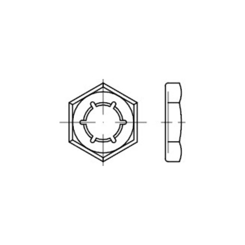 DIN 7967 Sicherungsmutter (Palmutter), FST galZn M24 KP