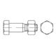 DIN 7968 Sechskant-Passschraube M12x55 Stahl 8.8 blank m. Mutter