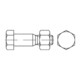 DIN 7968 Sechskant-Passschraube M20x60 Stahl 8.8 blank m. Mutter