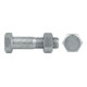 DIN 7968 Sechskant-Passschraube M24x90 Stahl 8.8 blank m. Mutter