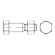 DIN 7968 Vis de réglage hexagonale, pour constructions en acier, avec écrou, Mu 5.6 galZn ÜZ M20x55 HP-1