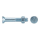 DIN 7969 Senkkopfschraube M16x75 Stahl 4.6 galvanisch verzinkt Schlitz m. Mutter