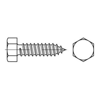 DIN 7976-C/ISO 1479 Sechskant-Blechschraube mit Spitze, Stahl, galvanisch verzinkt