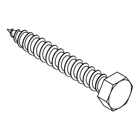 DIN 7976 Sechskant-Blechschraube, ST galZn C 3,5x6 HP