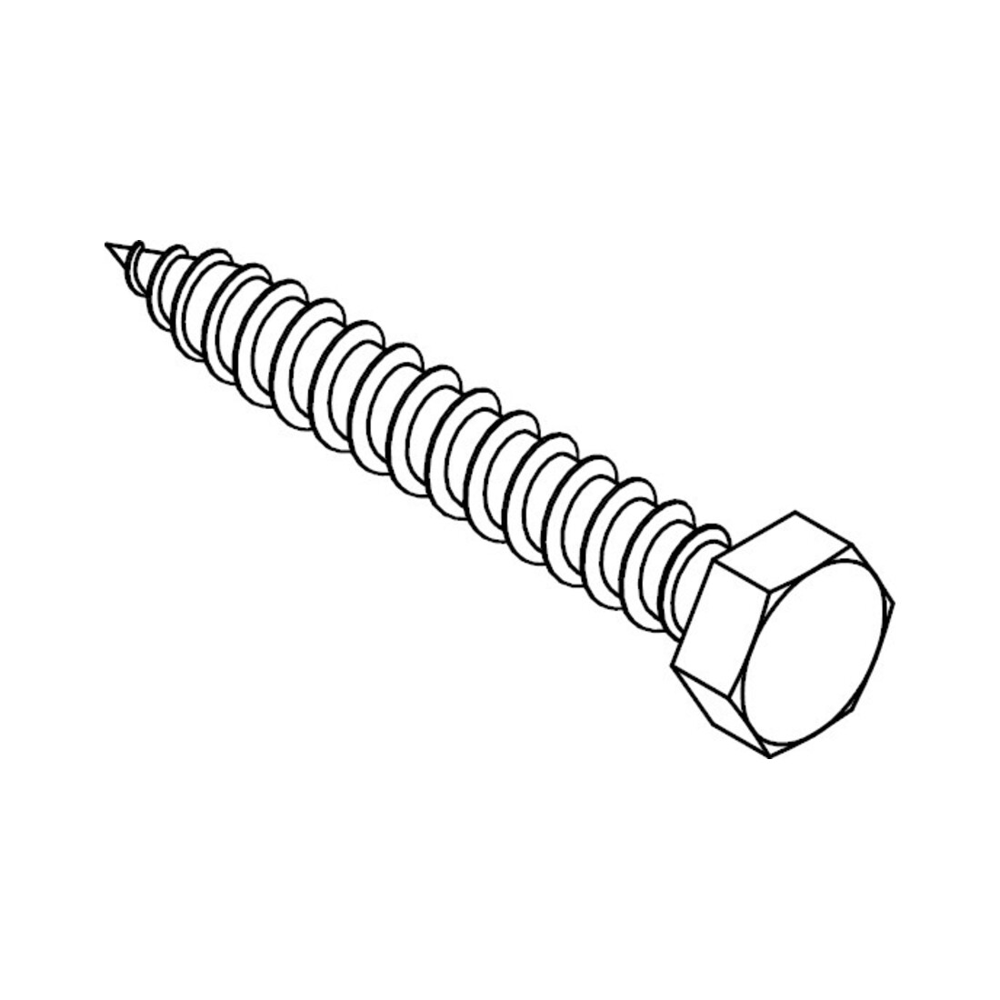 DIN 7976 Vis à tôle hexagonale, ST galZn C 2,9x19 HP