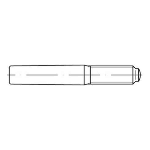 DIN 7977/ISO 8737 Kegelstifte mit Gewindezapfen, Stahl, blank