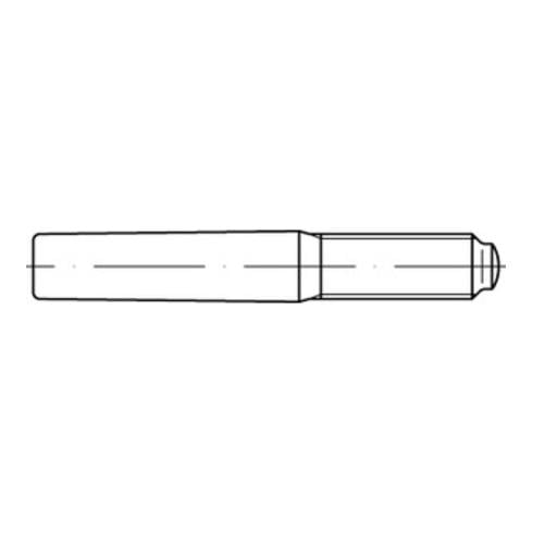 DIN 7977/ISO 8737 Kegelstifte mit Gewindezapfen, Stahl, blank