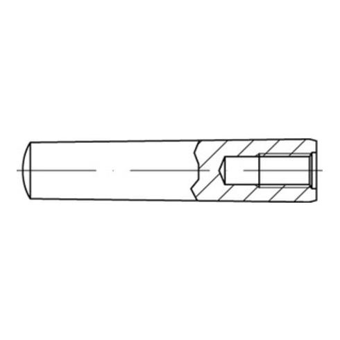 DIN 7978/ISO 8736 Kegelstifte mit Innengewinde, Stahl, blank