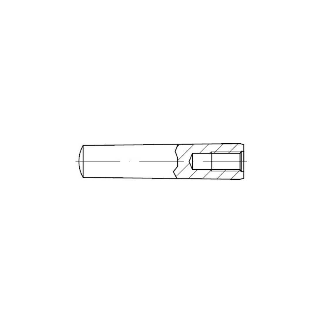 DIN 7978 Kegelstift mit Innengewinde, ST A 10x100 HP