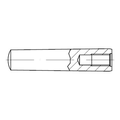DIN 7978 Kegelstift mit Innengewinde, ST A 6x70 HP