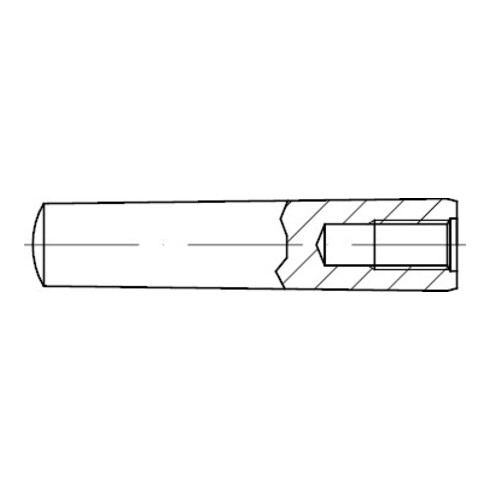 DIN 7978 Kegelstift mit Innengewinde, ST A 6x80 HP