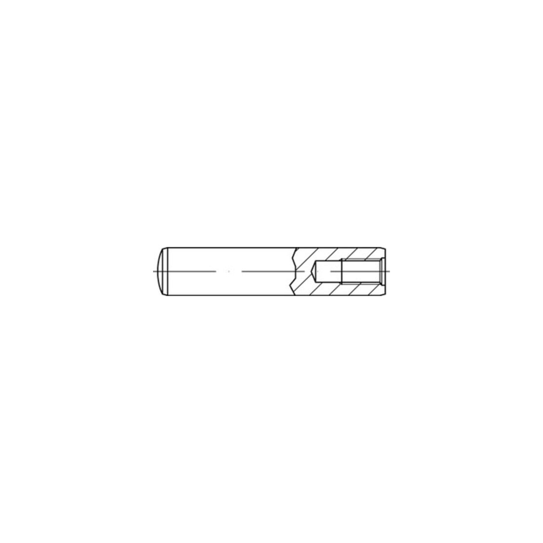 DIN 7979 / ISO 8735 Zylinderstift mit Innengewinde, Stahl, blank