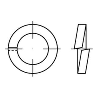 DIN 7980 Federring für Zylinderschrauben, Federstahl rostfrei 1.4310, blank