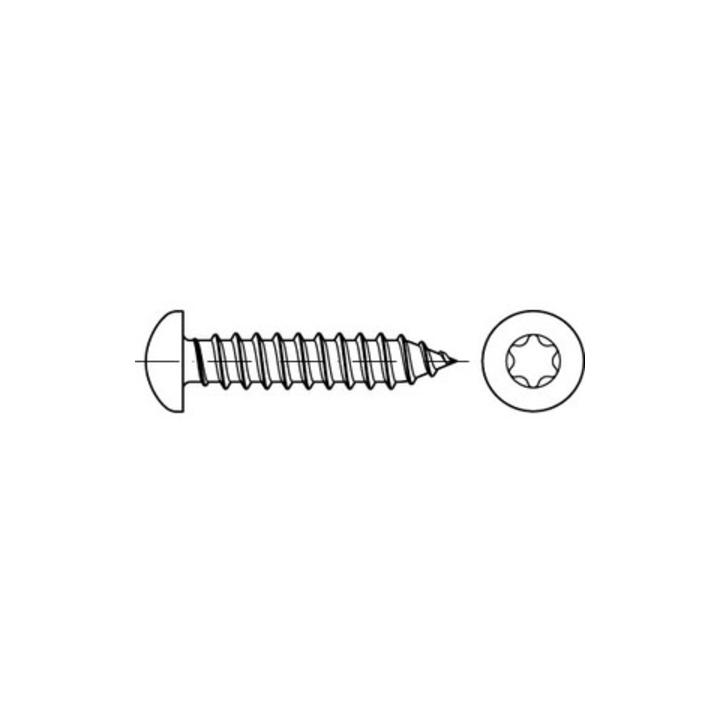 DIN 7981-C/ISO 14585 Form CE Linsenkopf-Blechschraube VG 2,9x16 Stahl galvanisch verzinkt TX