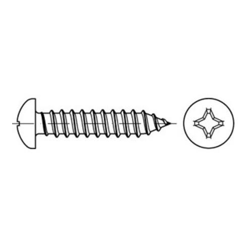 DIN 7981 Form C Linsenkopf-Blechschraube VG 6,3x45 Stahl galvanisch verzinkt PH