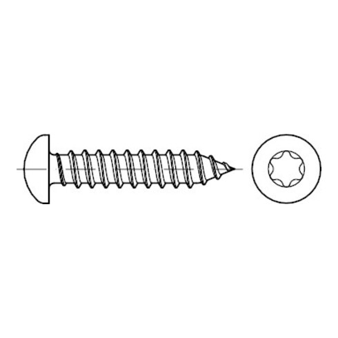 DIN 7981 Linsen-Blechschraube, ST galZn -C ISR 2,2x13 HP