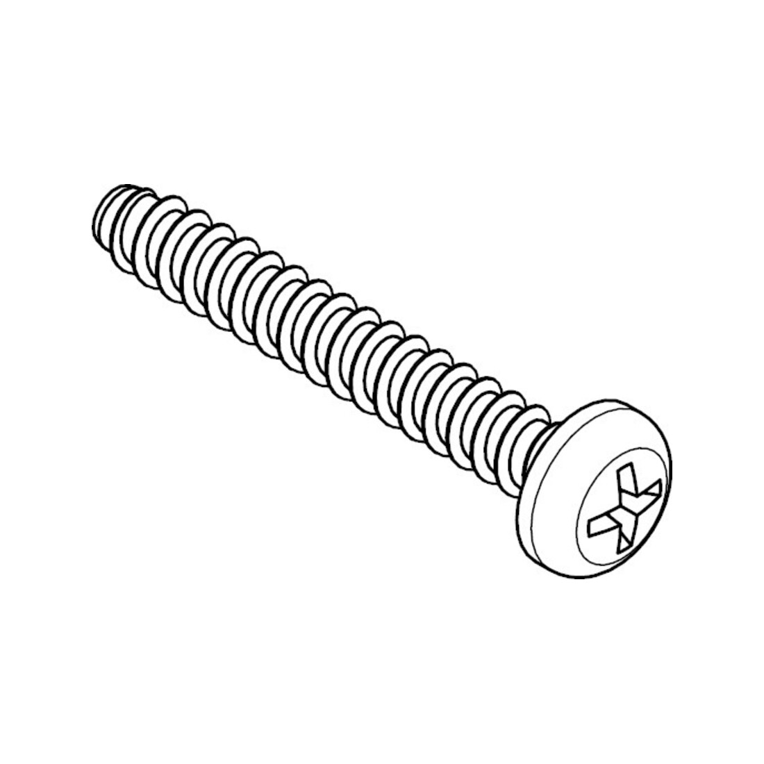 DIN 7981 Vis à tôle tête cylindrique, inox A2 -F-H 2,9x16 HP