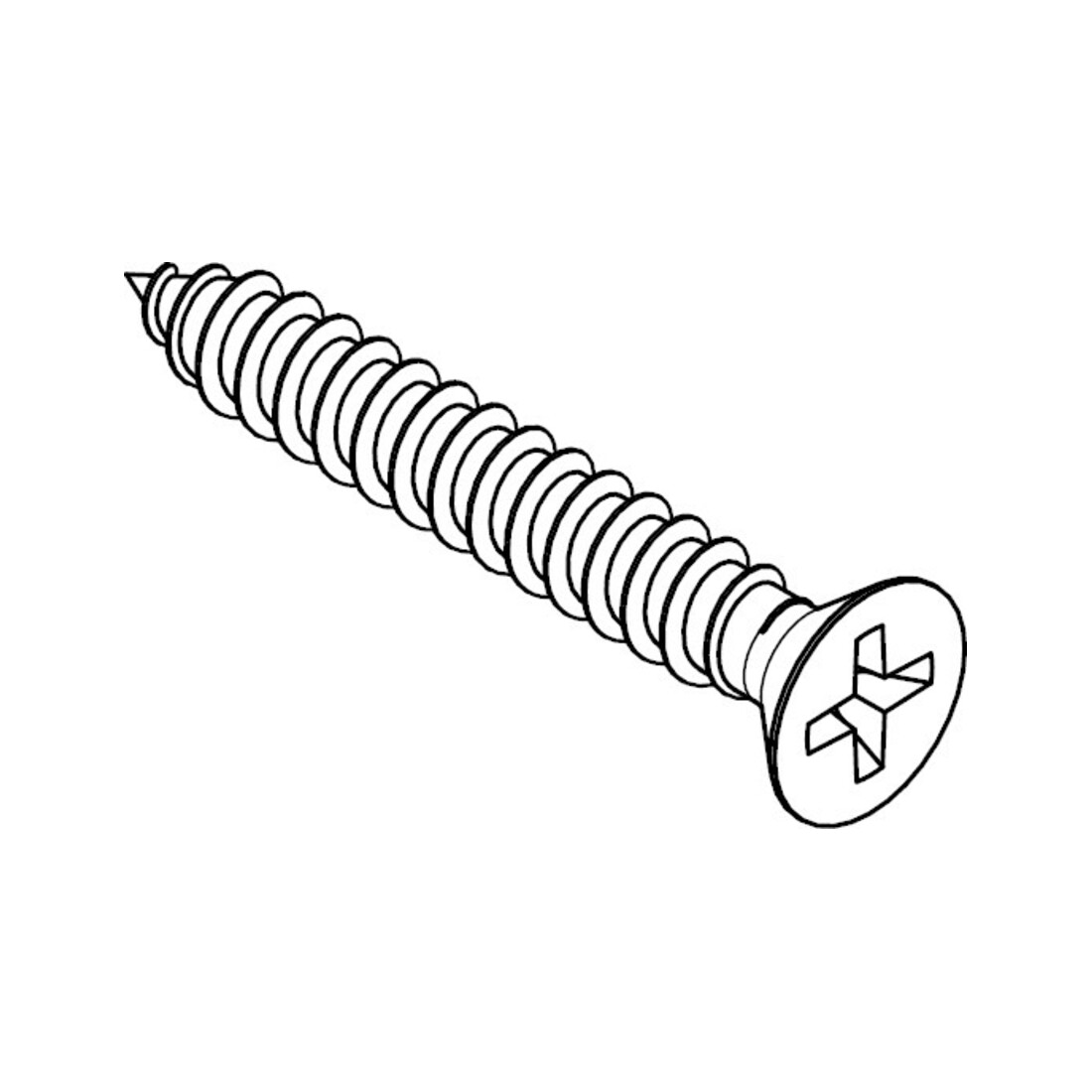 DIN 7982 Vis à tôle fraisée, inox A2 -C-H 2,2x6,5 HP