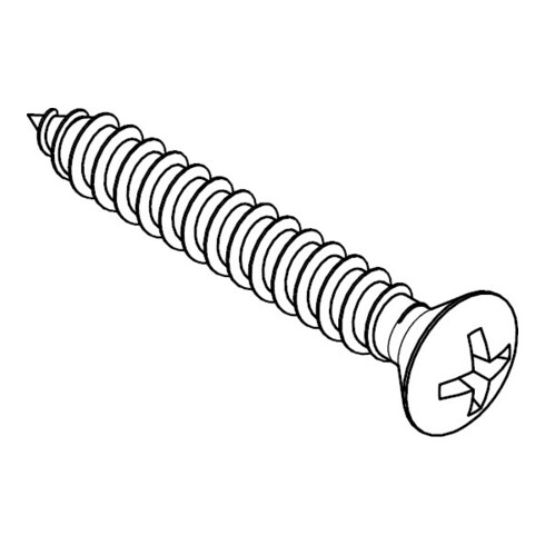DIN 7983 Linsen-SENK-Blechschraube, Edelstahl A2 -C-H 3,5x19 KP