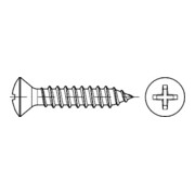 DIN 7983 Linsen-SENK-Blechschraube, Edelstahl A2 -C-H 3,5x25 KP