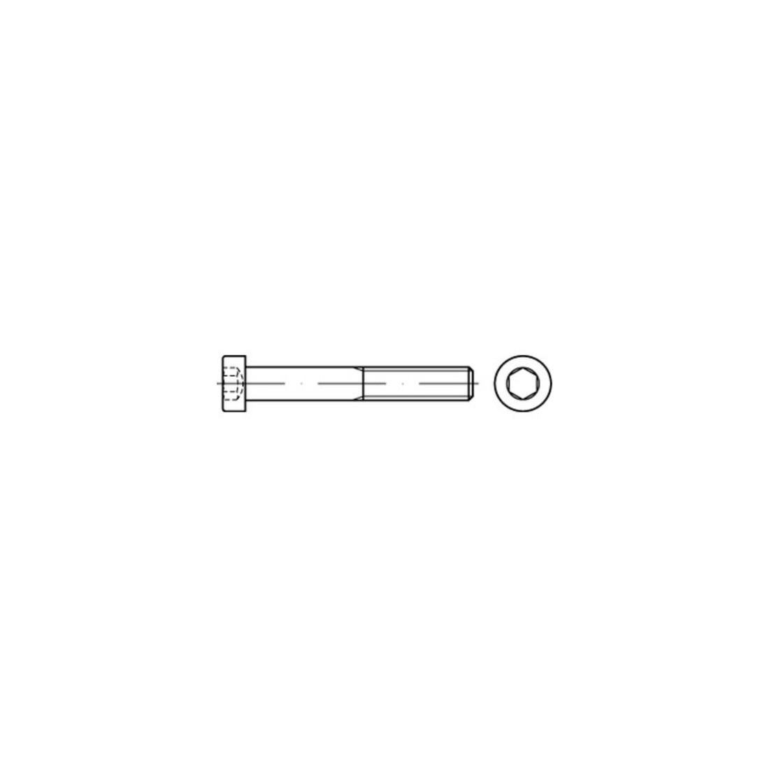 DIN 7984 Zylinderkopf-Schaftschraube M20x55 Stahl 8.8 blank Innensechskant