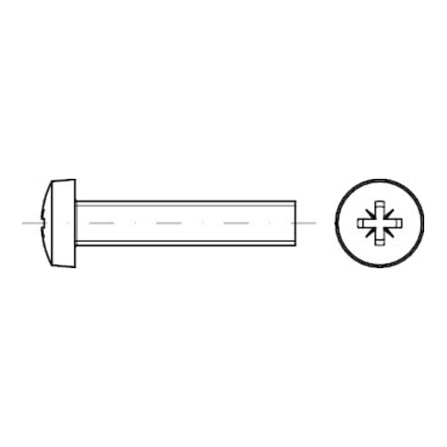 DIN 7985 Vis à tête cylindrique fraisée, 4.8 galZn -Z M5x10 HP