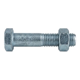 DIN 7990 Sechskant-Schaftschraube mit Mutter, Stahl