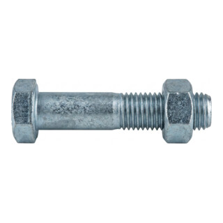 DIN 7990 Sechskant-Schaftschraube mit Mutter, Stahl