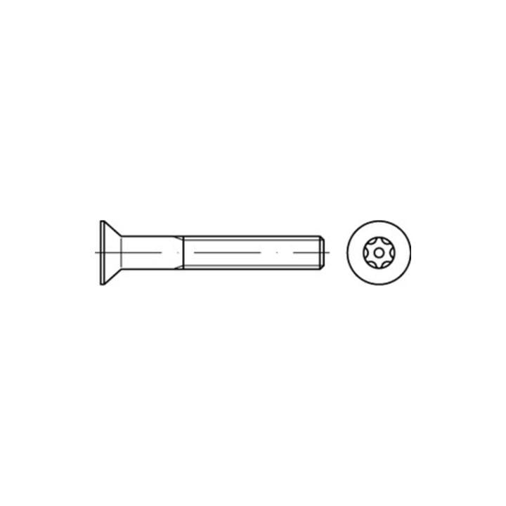 DIN 7991/ISO 10642 Diebstahlhemmende Senkschraube M6x35 Edelstahl A2 blank TX-TR