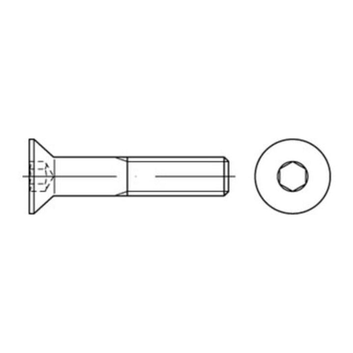 DIN 7991/ISO 10642 Senkschraube 10.9 Stahl M 10 x 50 galvanisch verzinkt A2F getempert Innensechskant