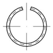 DIN 7993 Anneau élastique rond en fil, FST A 28 HP