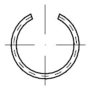 DIN 7993 Circlip rond en fil, FST B 12 HP