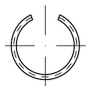 DIN 7993 Runddraht-Sprengringe für Wellen Form B