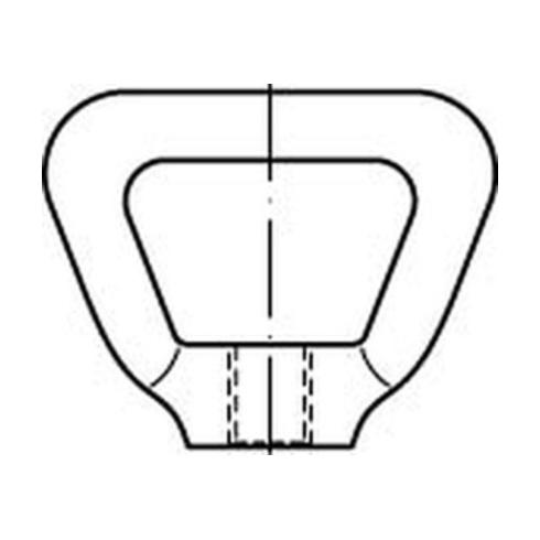DIN 80704 Korbmutter, Edelstahl, blank