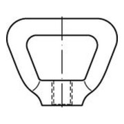 DIN 80704 Korbmutter, Messing, blank