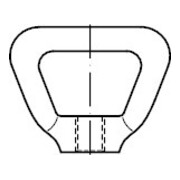 DIN 80704 Korbmutter, MS M6 HP