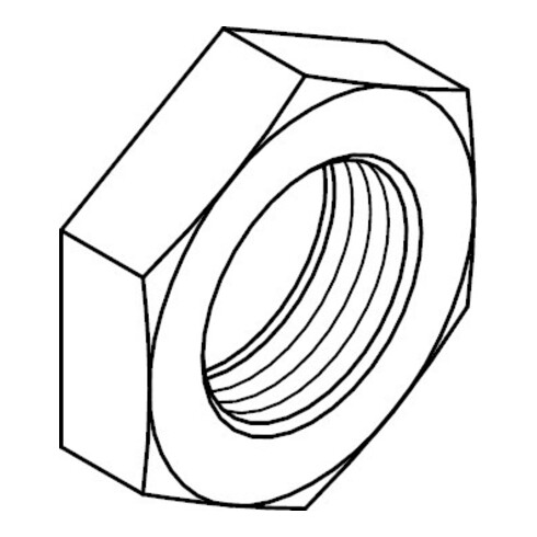 DIN 80705 Flache Mutter, kleine Schlüsselweite, Reihe 2, FEIN-Gewinde, 14H galZn gelb Fein M20x1,5 HP