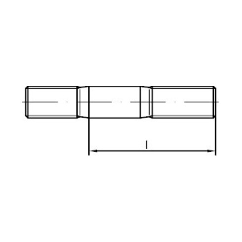DIN 835 Vis à goujon, extrémité filetée 2d, inox A4 M10x30 HP
