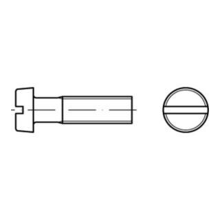 DIN 84/ISO 1207 Zylinderkopfschraube gedreht M1,4x4 Stahl blank Schlitz