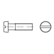 DIN 84/ISO 1207 Zylinderkopfschraube gedreht M1,4x4 Stahl blank Schlitz