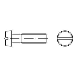 DIN 84/ISO 1207 Zylinderkopfschraube mit Schlitz, Edelstahl, blank A1