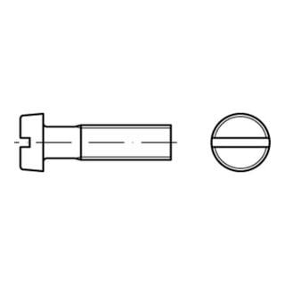 DIN 84/ISO 1207 Zylinderkopfschraube Edelstahl A2 blank Schlitz