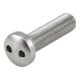 DIN 85 Diebstahlhemmende Linsenkopfschraube M3x12 Edelstahl A2 blank Zweiloch