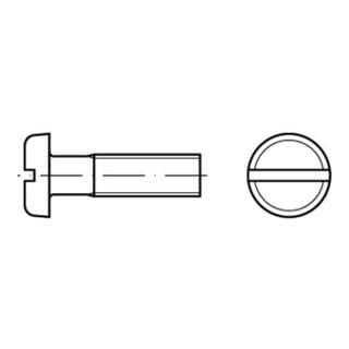 DIN 85/ISO 1580 Flachkopfschraube mit Schlitz, Edelstahl, blank A2